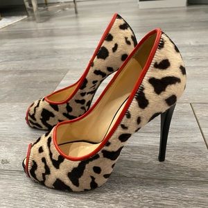 Peep Toe Cheetah Print Heels